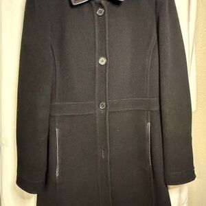 Coach Elegant Black Women's A-line Wool Coat